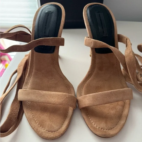 Alexander Wang Tan Suede Heels - Picture 2 of 16